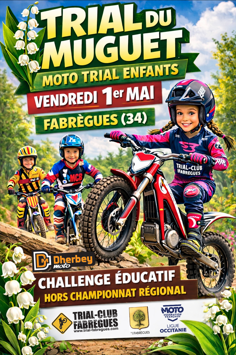 Le Trial Club Fabrègues lance le premier Trial du Muguet, une rencontre dédiée aux jeunes pilotes